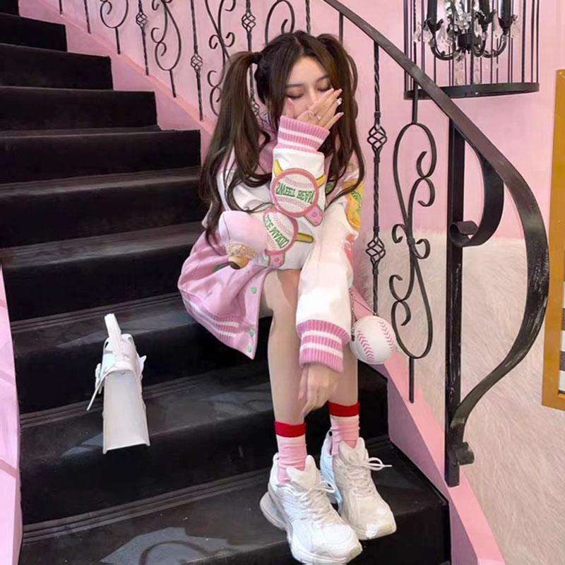 Y2Kファッション ゆめかわいいスポーツオーバー