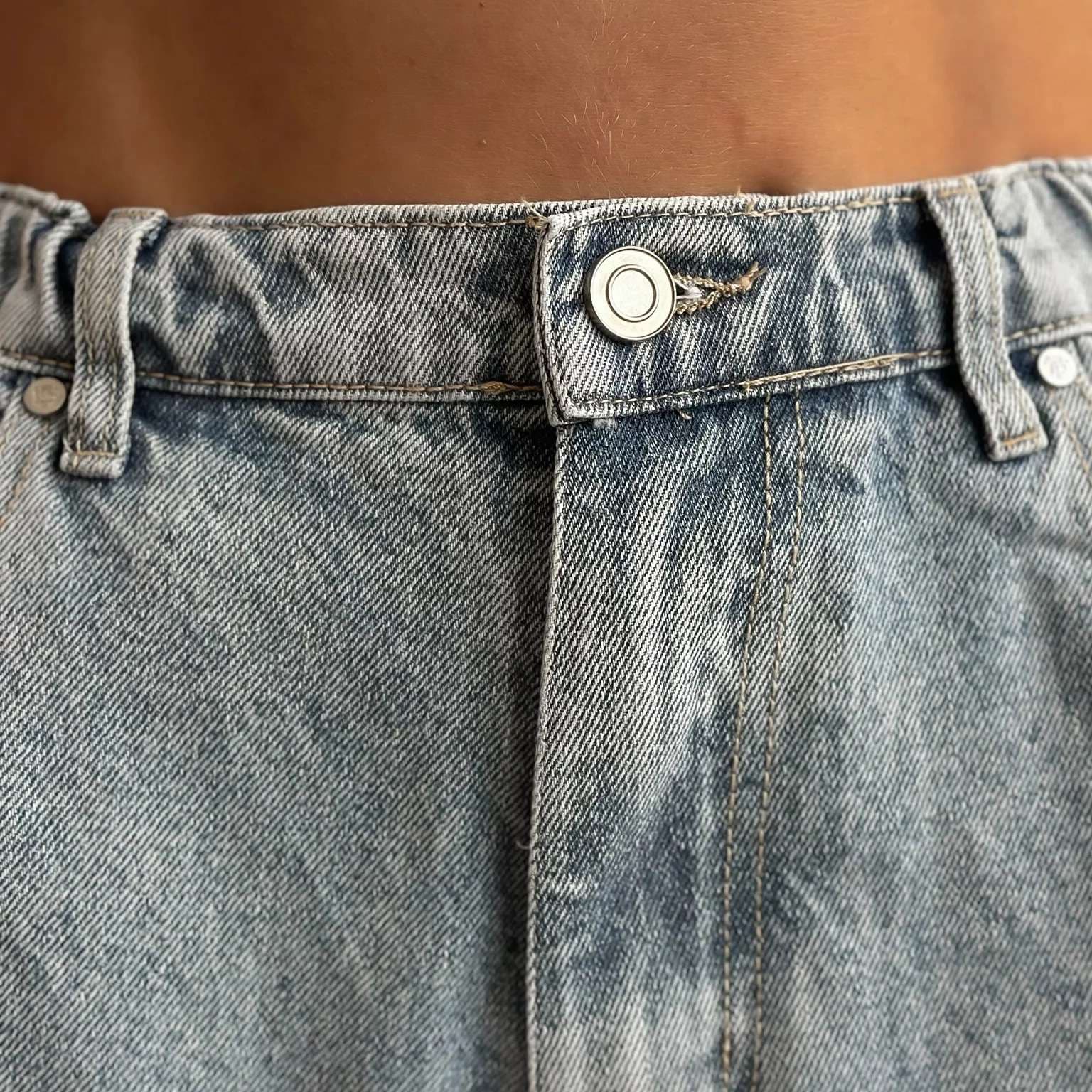 Y2Kファッション ダメージ加工ワイドデニムパンツ