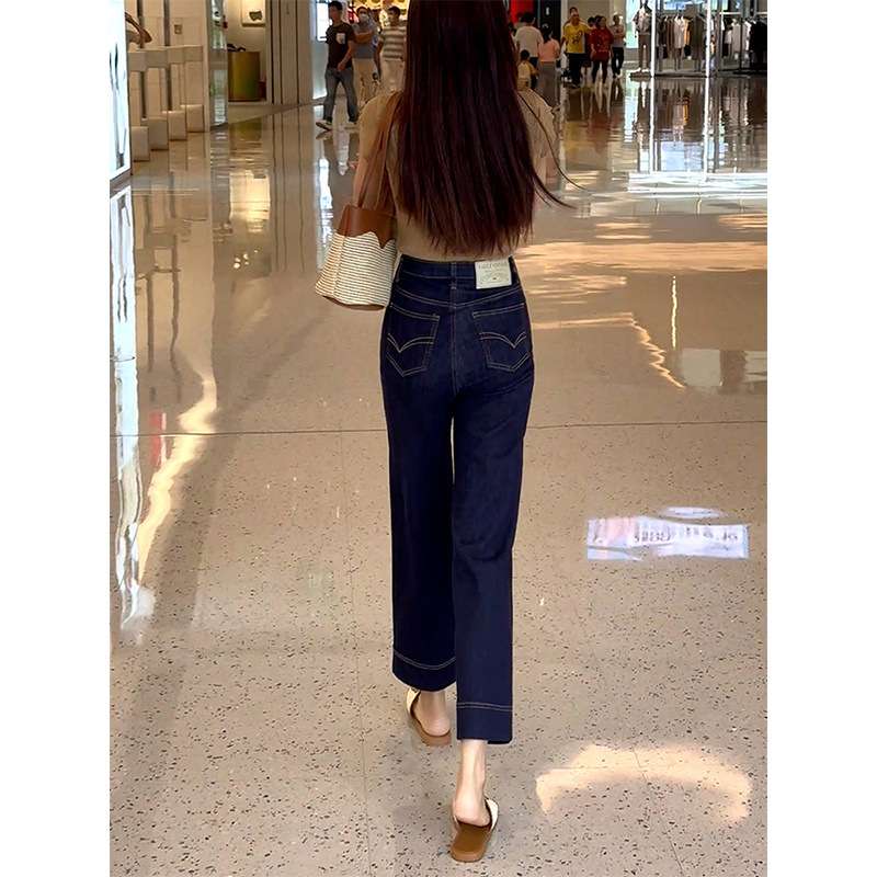 Y2Kファッション ハイウエストワイドデニムパンツ