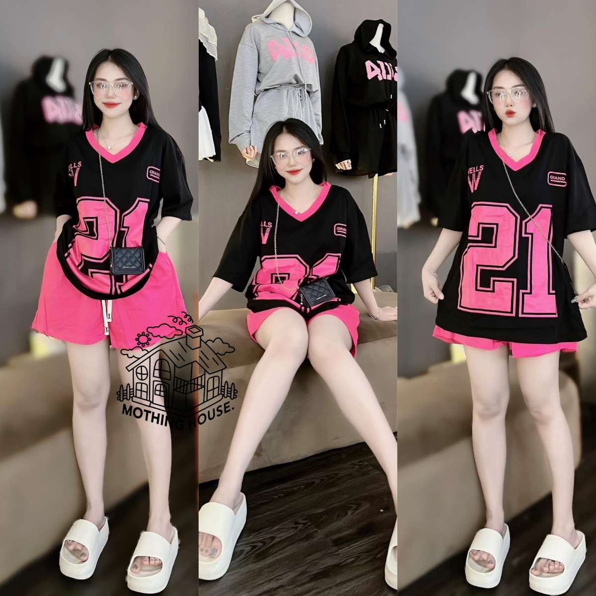 Y2Kファッション スポーティーオーバーサイズ背番号Tシャツ