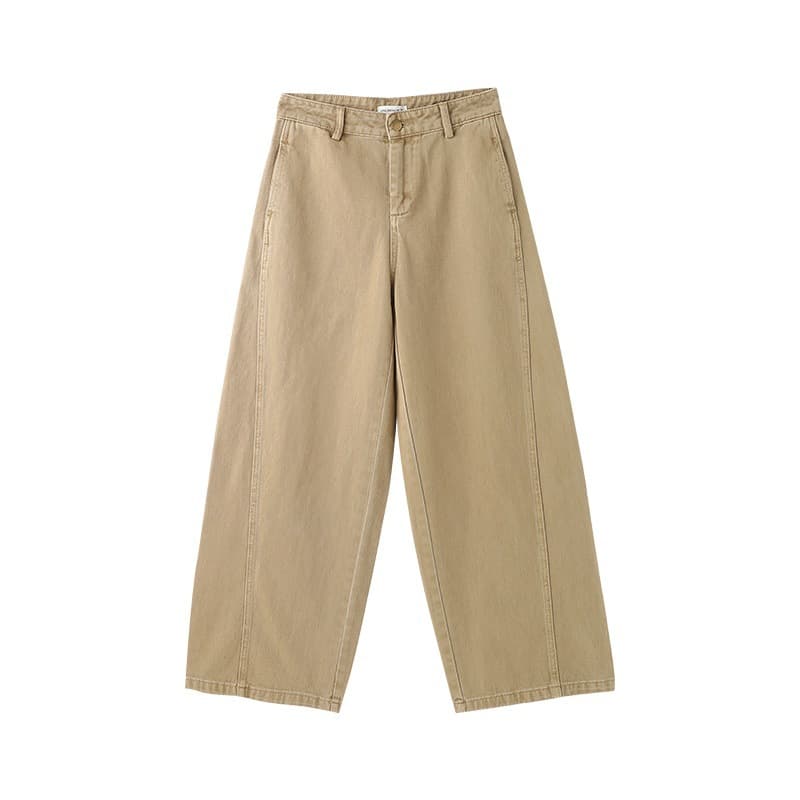 Y2Kファッション ハイウエストワイドレッグデニムパンツ