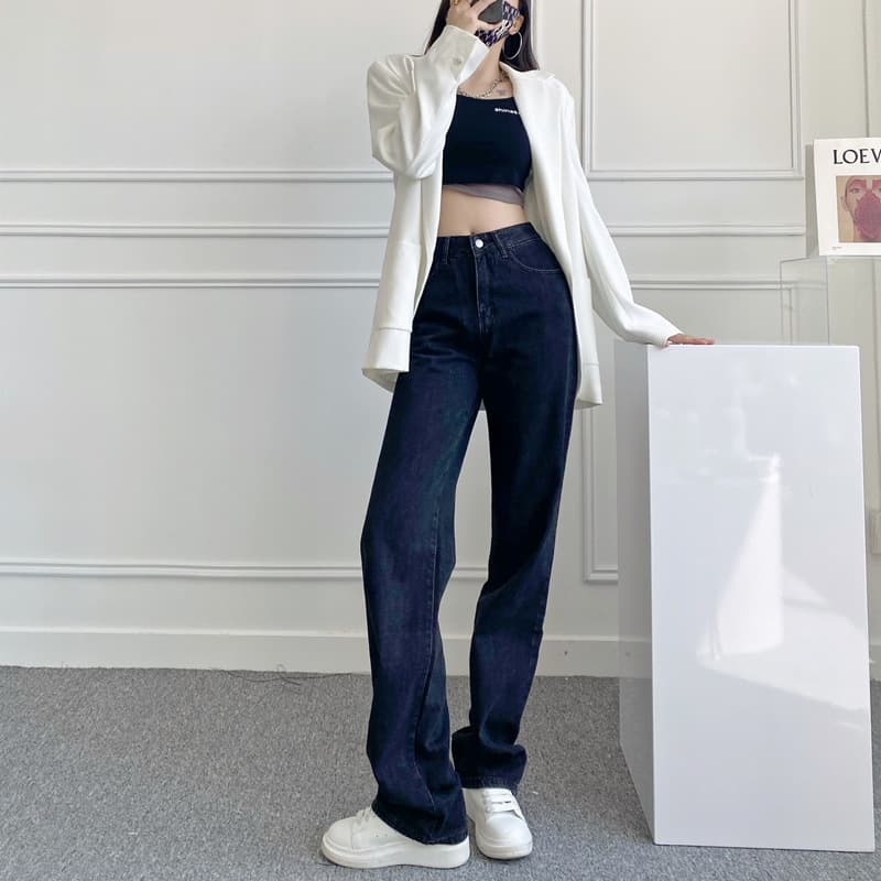 Y2Kファッション 超ロングフレアデニムパンツ