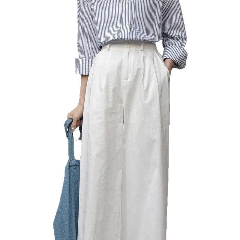 Y2Kファッション ハイウエストワイドレッグパンツ