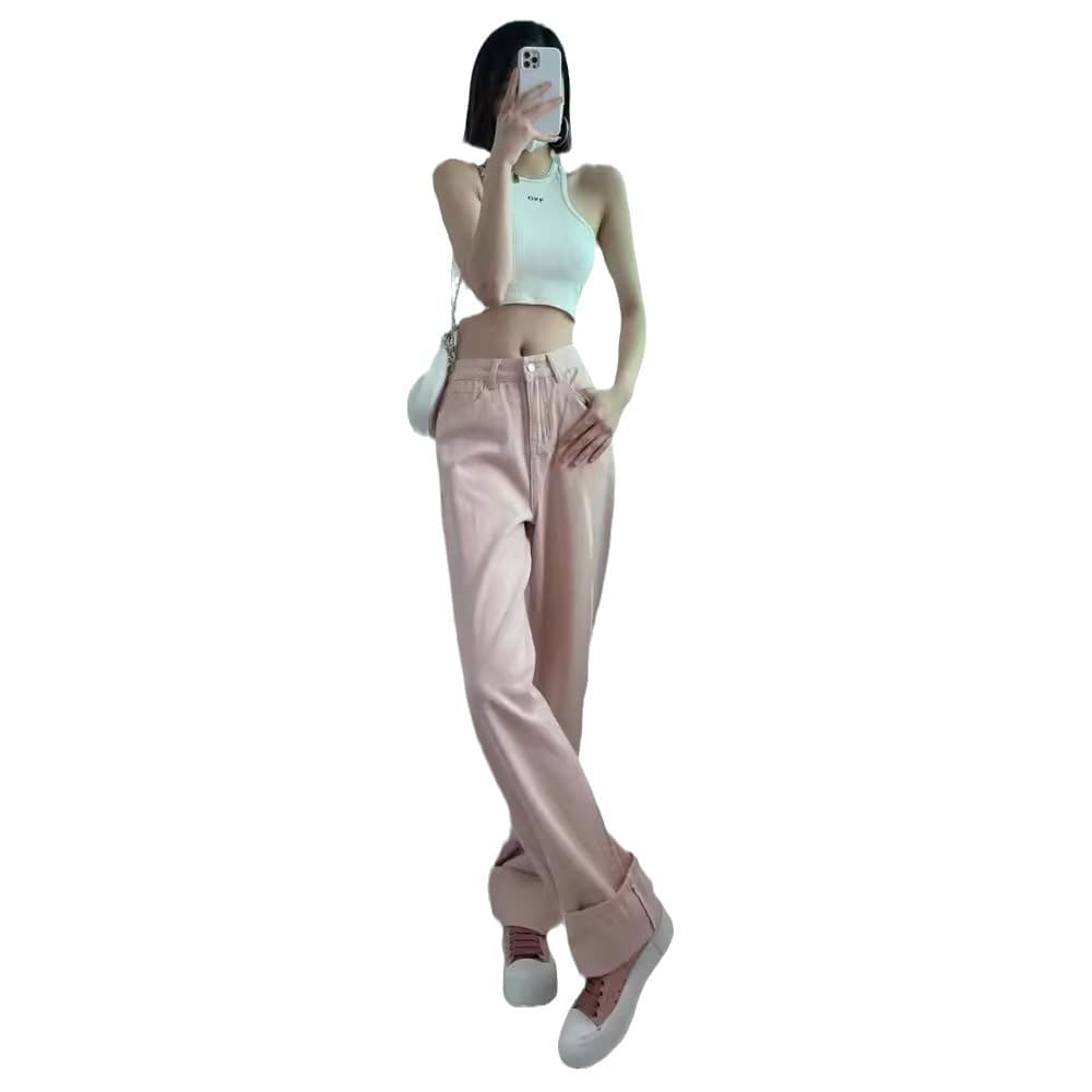 Y2Kファッション 超ロングフレアデニムパンツ